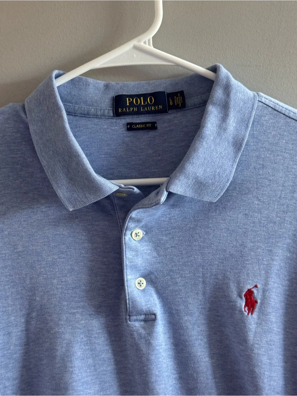 Polo Ralph Lauren Men's Large Classic Fit Blue Short Sleeve Polo Shirt